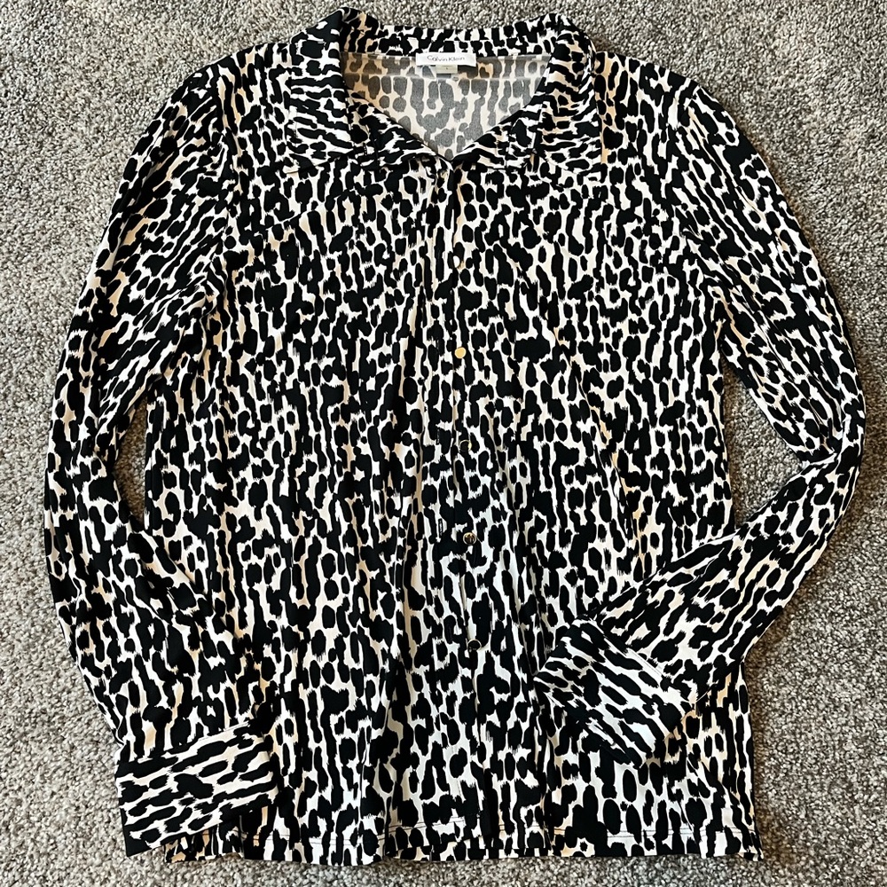 Calvin Klein button down blouse. Size L